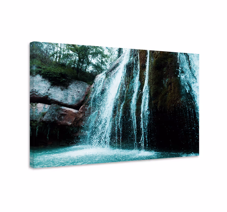Cuadro paisajes escena de cascada fluida - TenVinilo