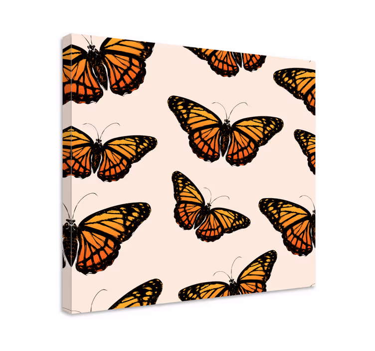 Cuadro mariposas mariposas monarca coloridas - TenVinilo