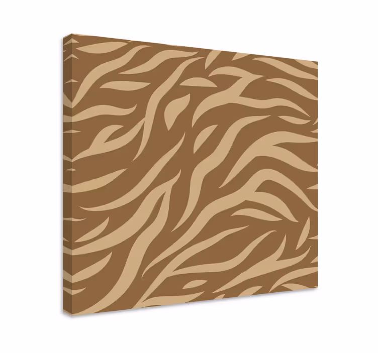 Cuadro para salón Patrón de piel de tigre marrón y beige - TenVinilo