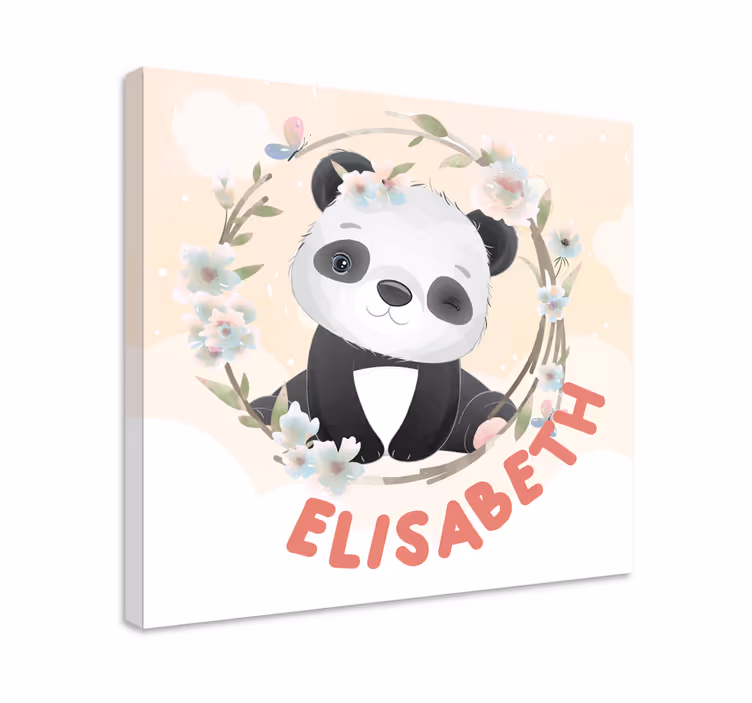 Cuadro animales diseño de panda adorable - TenVinilo