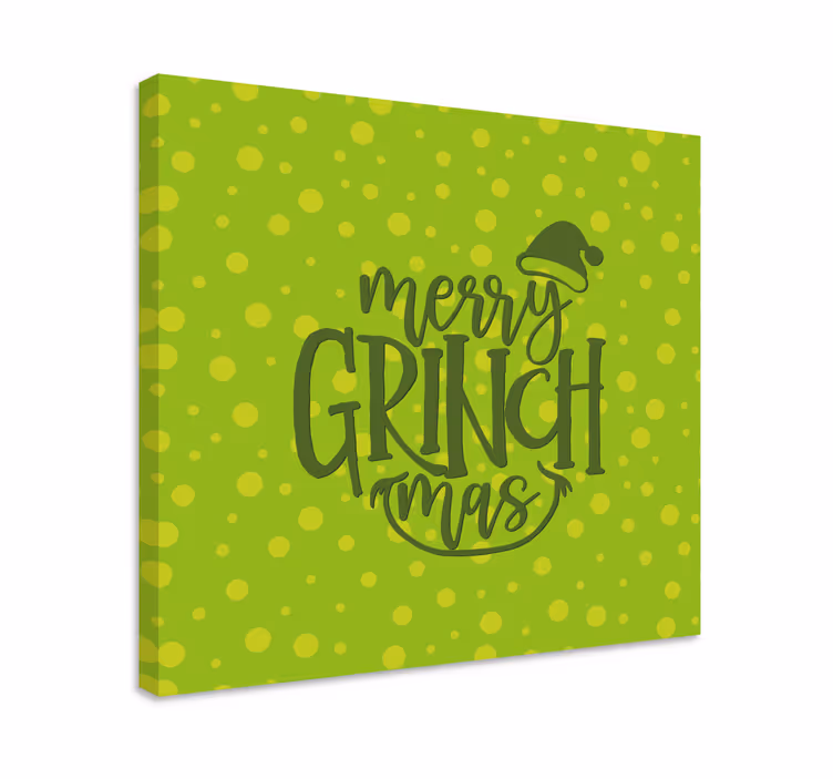 Cuadro frase feliz grinchmas - TenVinilo
