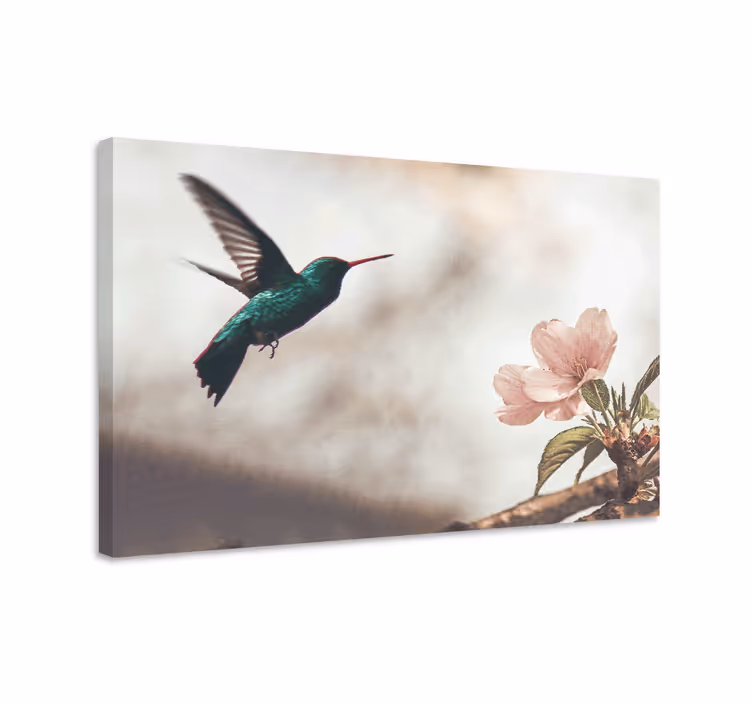 Cuadro en arte Conjunto de vectores de flores y pájaros chinos - TenVinilo