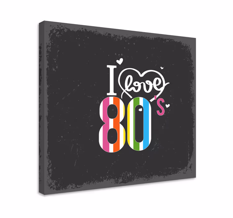 Cuadro frase te amo los 80's - TenVinilo