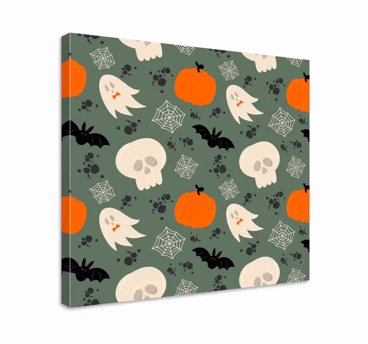 Cuadro de dinosaurios con temática de halloween - TenVinilo