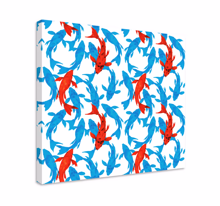 Cuadro moderno diseño de peces coloridos - TenVinilo