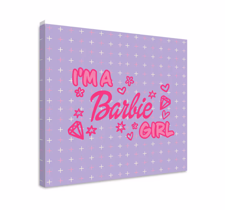 Cuadro juvenil soy una chica barbie en un mundo perfecto - TenVinilo