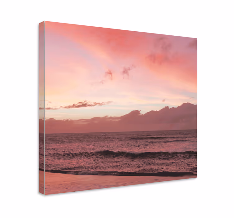 Cuadro paisajes atardecer oceánico calmante - TenVinilo