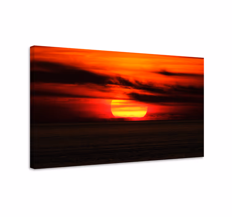 Cuadro paisajes vista de un atardecer impresionante - TenVinilo