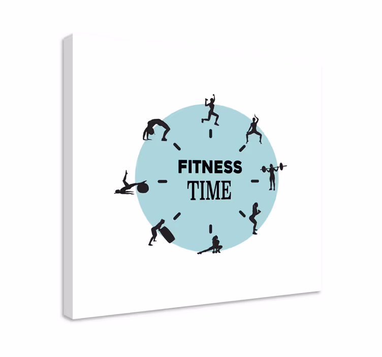 Cuadro deporte reloj de tiempo fitness - TenVinilo