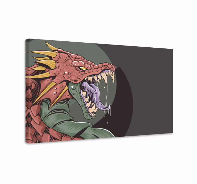 Cuadro de dinosaurios criatura dragón feroces - TenVinilo