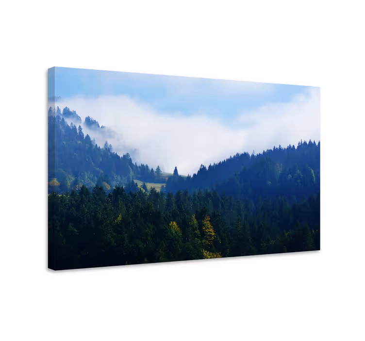 Cuadro árboles Paisaje forestal perrito - TenVinilo
