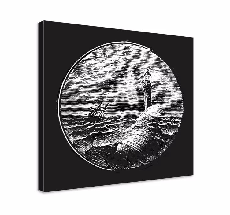 Cuadro paisajes Océano oscuro durante la noche - TenVinilo