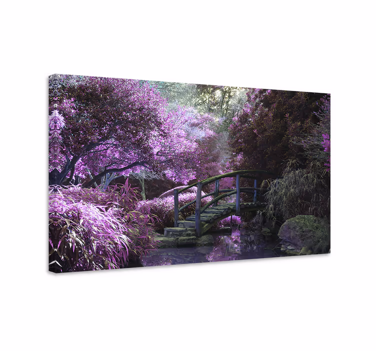 Cuadro paisajes puente de jardín sereno - TenVinilo