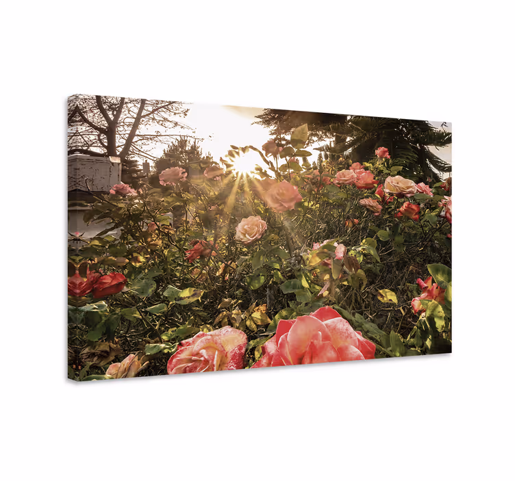 Cuadro de flores ramo de rosas radiantes - TenVinilo