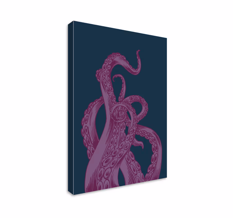 Cuadro de peces diseño de tentáculos de pulpo - TenVinilo