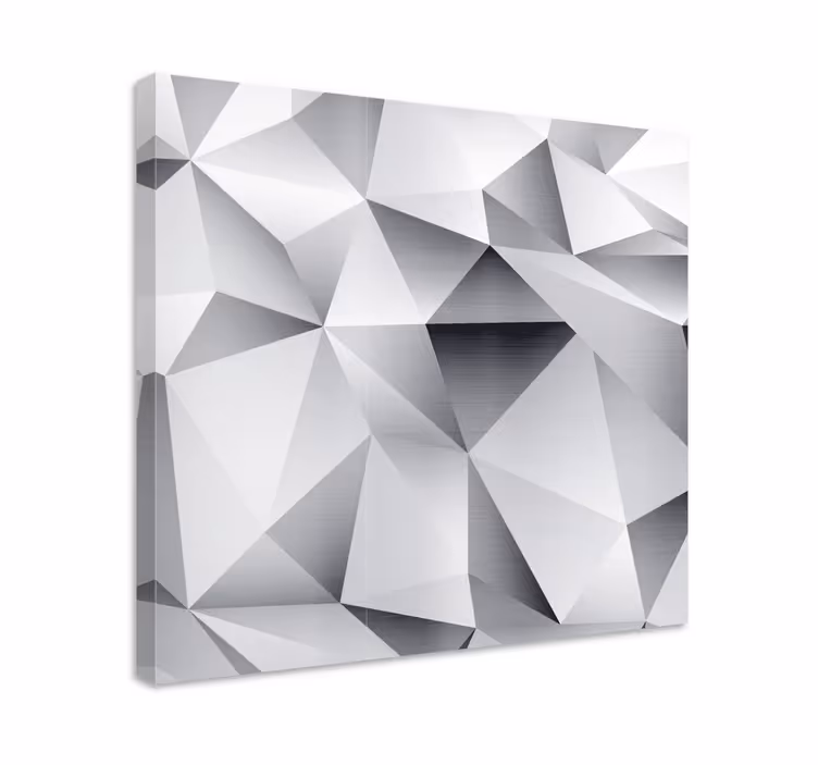 Cuadro para salón Patrón geométrico cósmico plateado - TenVinilo