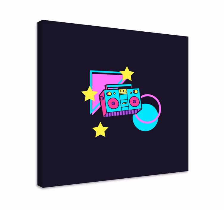 Cuadro musical boom box retro - TenVinilo