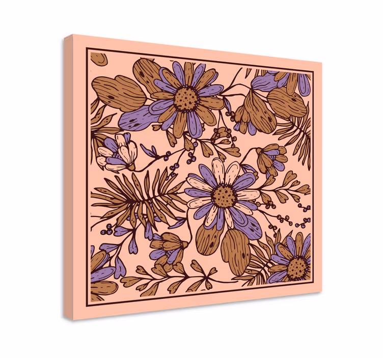 Cuadro de flores composición de flores suaves - TenVinilo