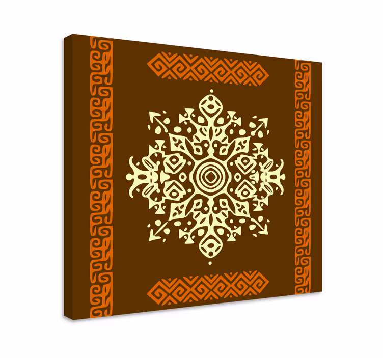 Cuadro ornamental patrón geométrico intrincado - TenVinilo