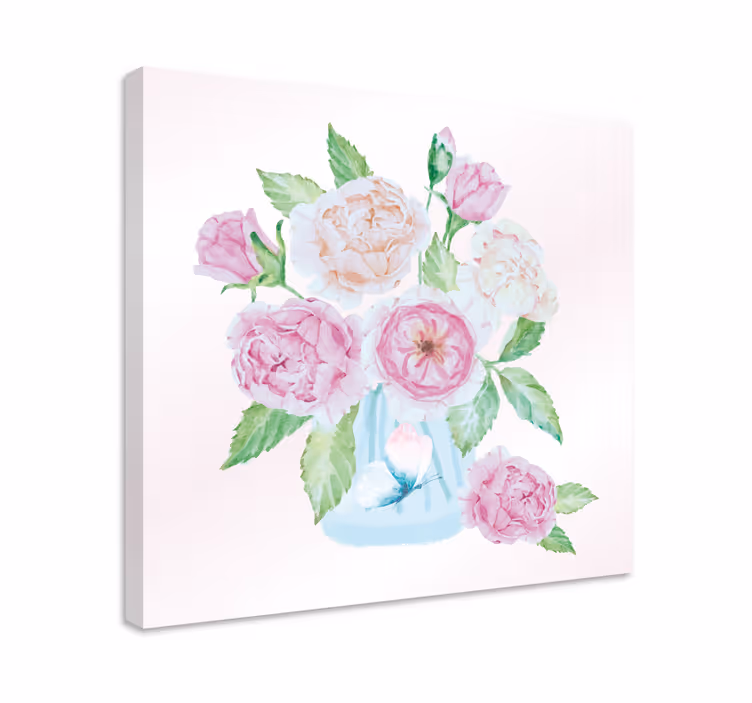 Cuadro de flores arreglo de ramo floral - TenVinilo