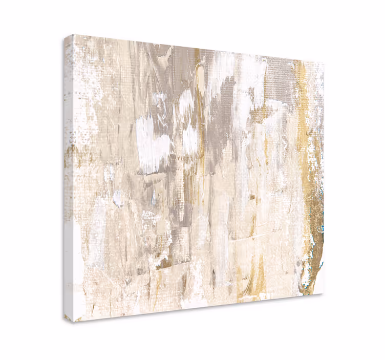 Cuadro vintage Pintura abstracta del bosque blanco - TenVinilo
