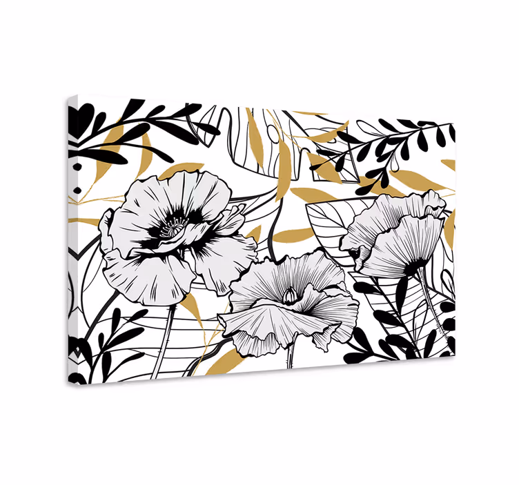 Cuadro de flores Mezcla floral romántica "estilo glamour" - TenVinilo