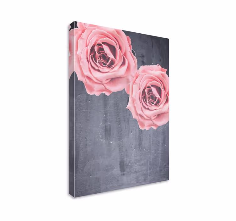 Cuadro de flores ramo de rosas rosadas - TenVinilo