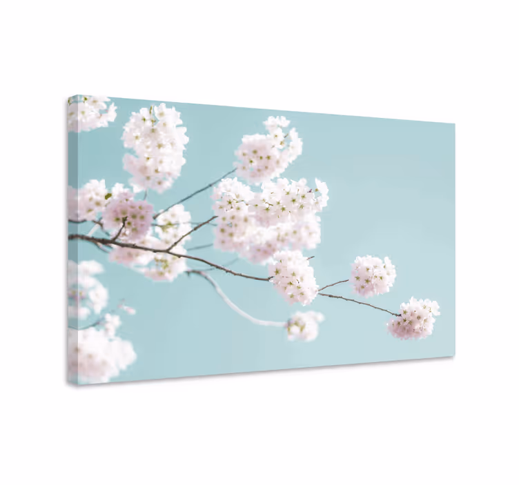 Cuadro de flores rama de sakura en flor - TenVinilo