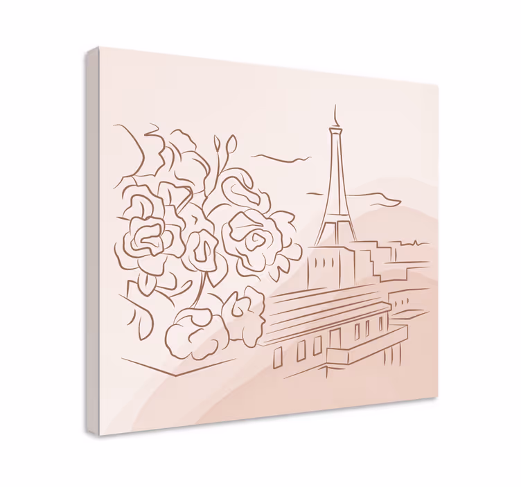 Cuadro ciudades escena floral parisina - TenVinilo