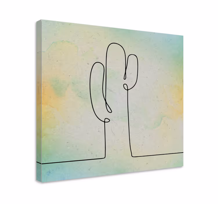 Cuadro para cocina Diseño minimalista de cactus - TenVinilo