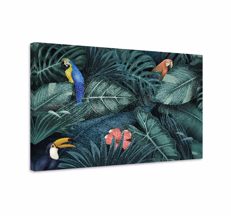 Cuadro para salón Selva exótica brillante - TenVinilo
