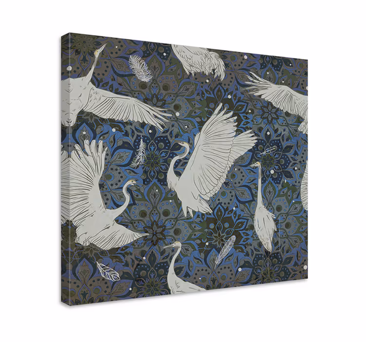 Cuadro de peces danza de grullas elegantes - TenVinilo