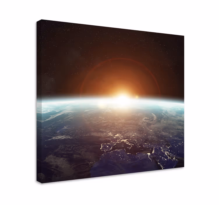 Cuadro mapa tierra desde la órbita - TenVinilo