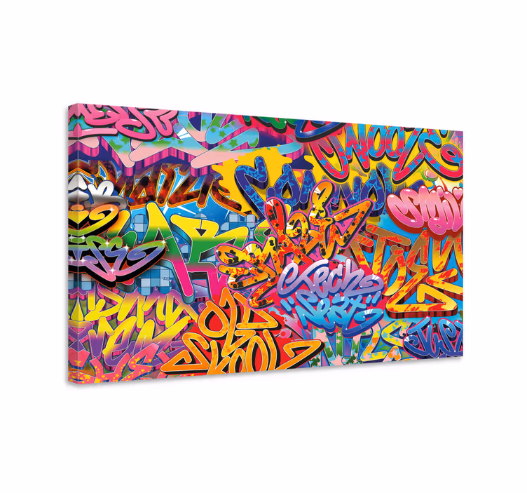 Cuadro con frase arte graffiti vibrante - TenVinilo