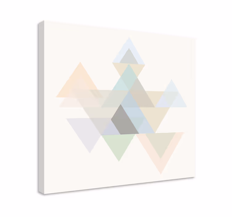Cuadro figuras geométricas diseño triángulos abstractos - TenVinilo