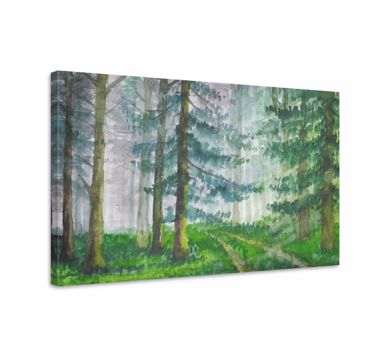 Cuadro paisajes sendero del bosque nebuloso - TenVinilo
