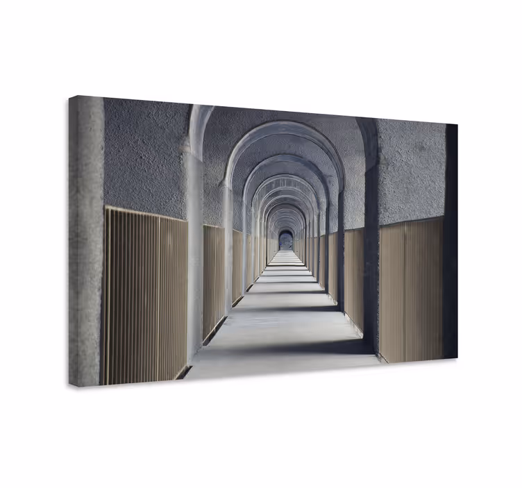 Cuadro 3d Portal artístico 3d gris - TenVinilo