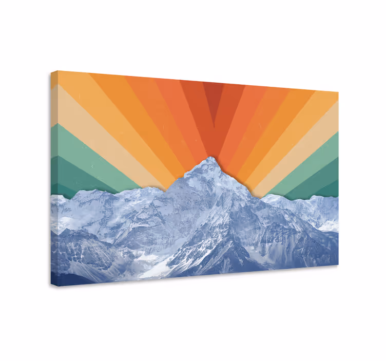 Cuadro paisajes Montañas con colores "boho" - TenVinilo