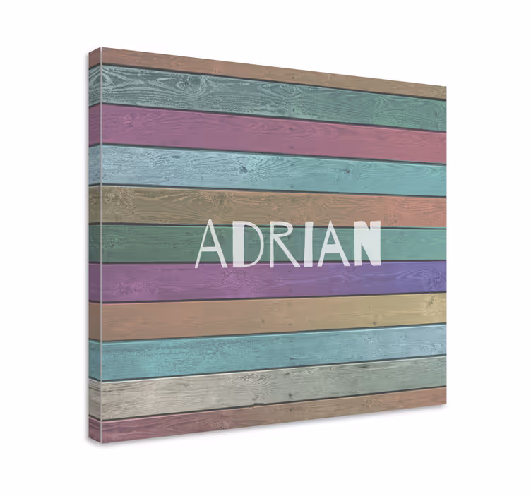 Cuadro infantil Tablones de madera de colores "estilo boho" - TenVinilo