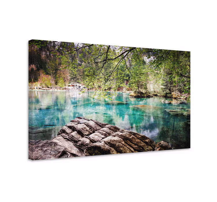 Cuadro paisajes espejo del lago sereno - TenVinilo