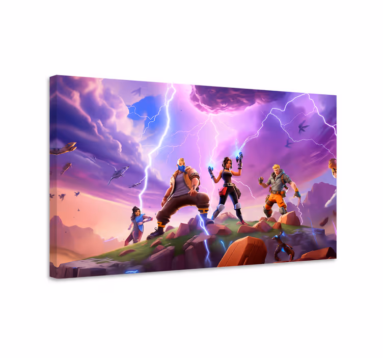 Cuadro decorativo videojuego personajes en una tormentaPersonajes - TenVinilo