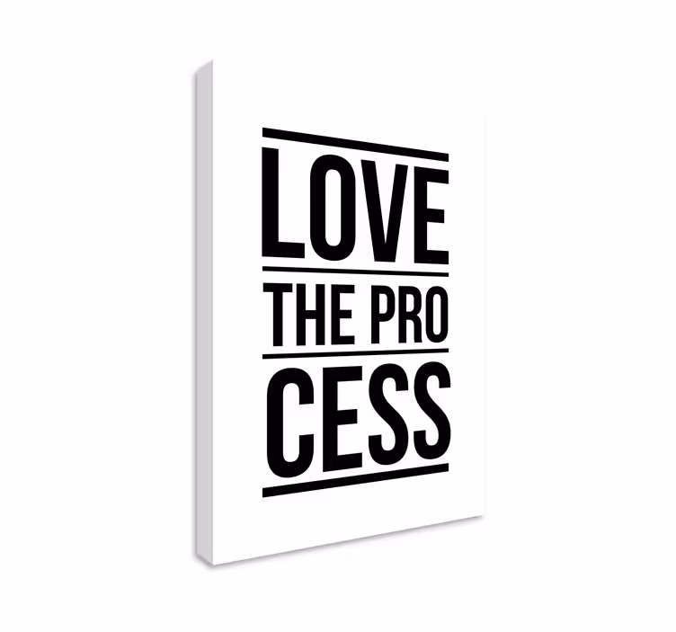 Cuadro frase motivadora ama el proceso. Disfruta el viaje. No te  - TenVinilo