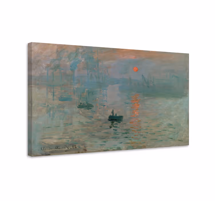 Cuadro artístico impresión del amanecer de Monet - TenVinilo