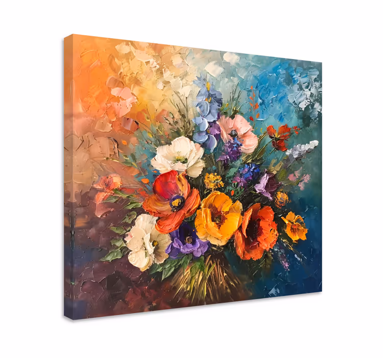 Cuadro artístico ramo de flores - TenVinilo