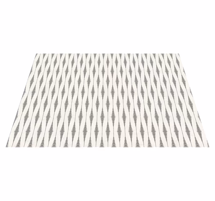 Alfombras vinílicas modernas rabaul ikat gris y beige - TenVinilo