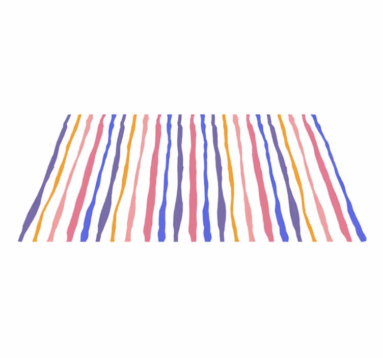 Alfombra vinílica baño rayas anchas de colores - TenVinilo