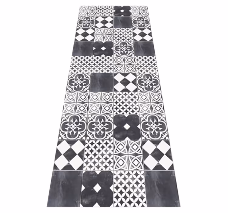 Alfombra vinílica cocina cemento ardesia - TenVinilo