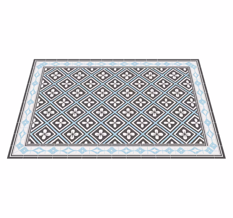 Alfombra vinílica exterior diseño de mosaico geométrico - TenVinilo