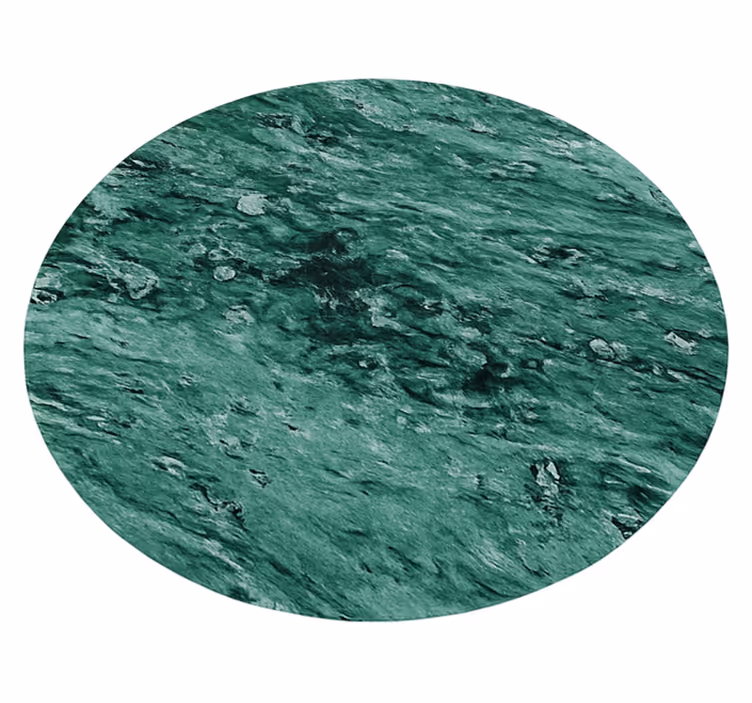 Alfombra vinílica verde elegante efecto mármol - TenVinilo