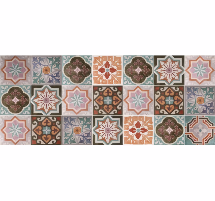 Alfombra vinílica mosaico piastrelina siciliana - TenVinilo